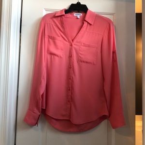 Express Button Down- Salmon